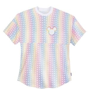 Disney Mickey Mouse Rainbow‎ Spirit Jersey T-Shirt - Size S